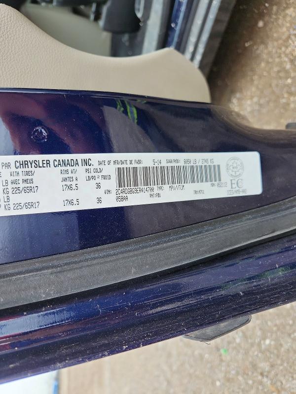 Продаж на аукціоні авто 2014 Dodge Grand Caravan, vin: 2C4RDGBG9ER414700, номер лоту: 66988786