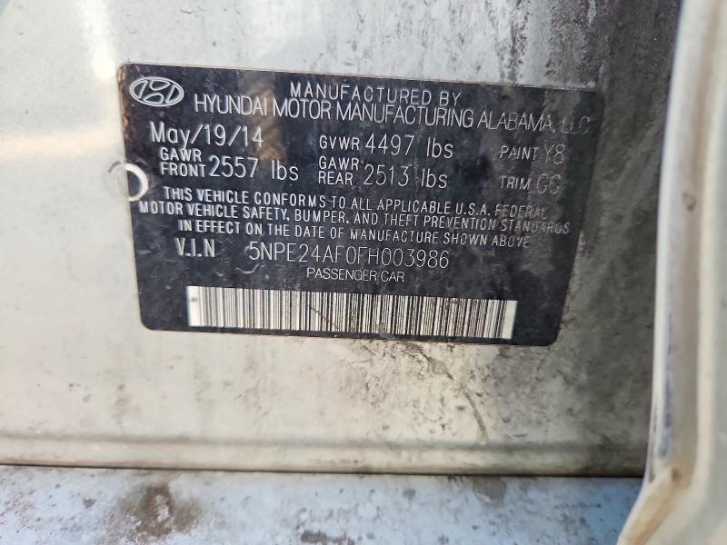 Продажа на аукционе авто 2015 Hyundai Sonata, vin: 5NPE24AF0FH003986, номер лота: 69903116