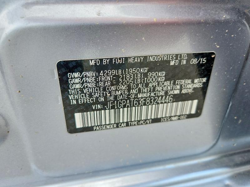 Aukcja sprzedaży 2015 Subaru Impreza, vin: JF1GPAT63F8324446, numer aukcji: 68090376