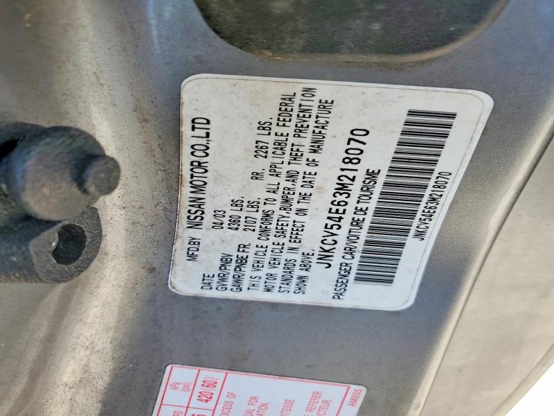 Aukcja sprzedaży 2003 Infiniti G35, vin: JNKCV54E63M218070, numer aukcji: 69808166