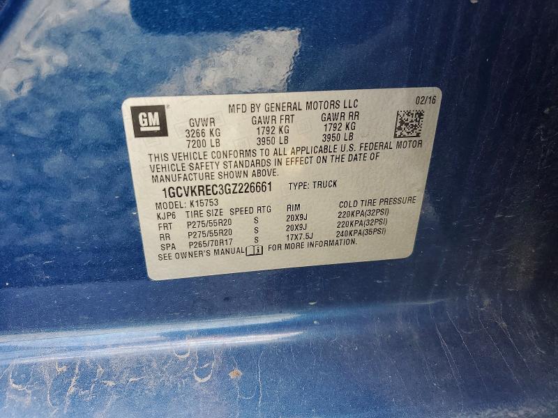 Продажа на аукционе авто 2016 Chevrolet Silverado, vin: 1GCVKREC3GZ226661, номер лота: 67063436