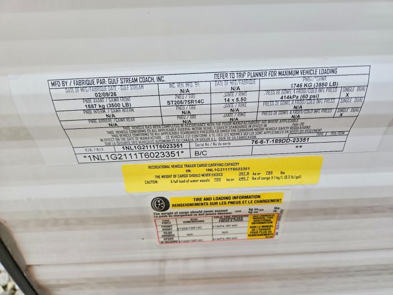 Продажа на аукционе авто 2026 Gulf Stream Travel Tra, vin: 1NL1G2111T6023351, номер лота: 69187576