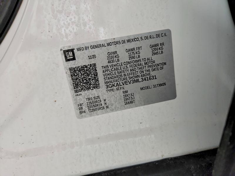 69314066 :رقم المزاد ، 3GKALVEV3ML341631 vin ، 2021 Gmc Terrain مزاد بيع