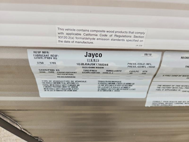 Продаж на аукціоні авто 2019 Jayco Jay Flight, vin: 1UJBJ0AJ5K17A0344, номер лоту: 70518196