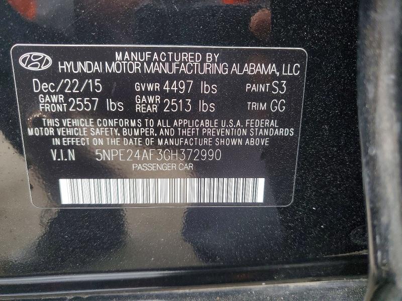 Продаж на аукціоні авто 2016 Hyundai Sonata, vin: 5NPE24AF3GH372990, номер лоту: 67641656