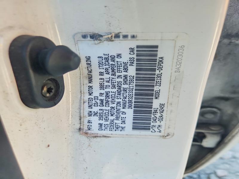 Aukcja sprzedaży 2003 Toyota Corolla, vin: 1NXBR32E33Z175912, numer aukcji: 69081176
