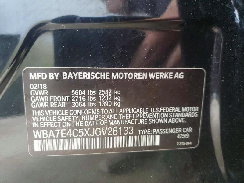 Aukcja sprzedaży 2018 Bmw 740, vin: WBA7E4C5XJGV28133, numer aukcji: 69549136