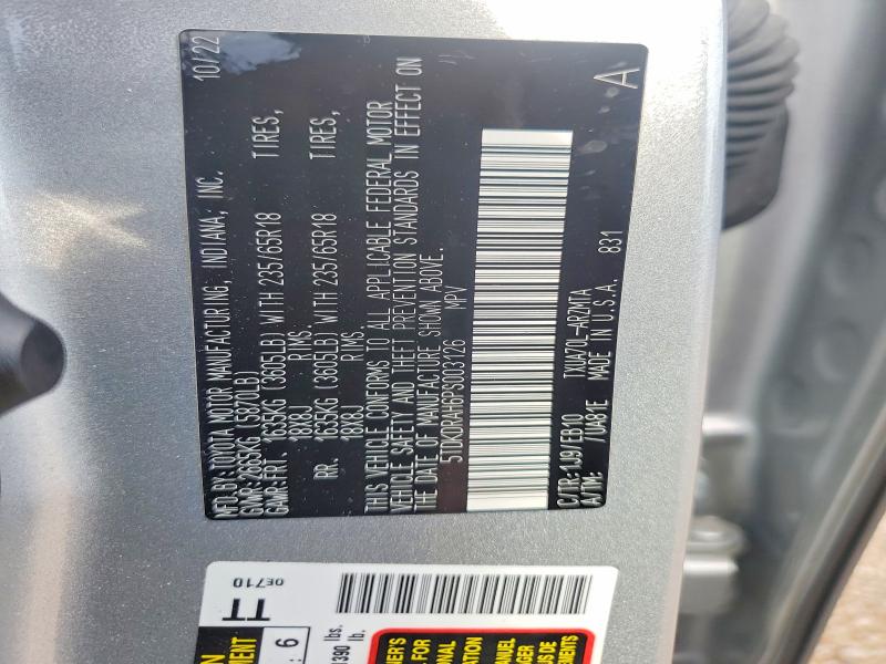 Aukcja sprzedaży 2023 Toyota Highlander, vin: 5TDKDRAH6PS003126, numer aukcji: 68420506