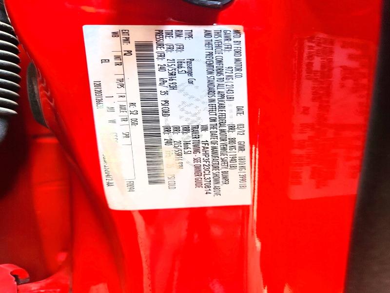 Продажа на аукционе авто 2012 Ford Focus, vin: 1FAHP3F23CL370814, номер лота: 67963096