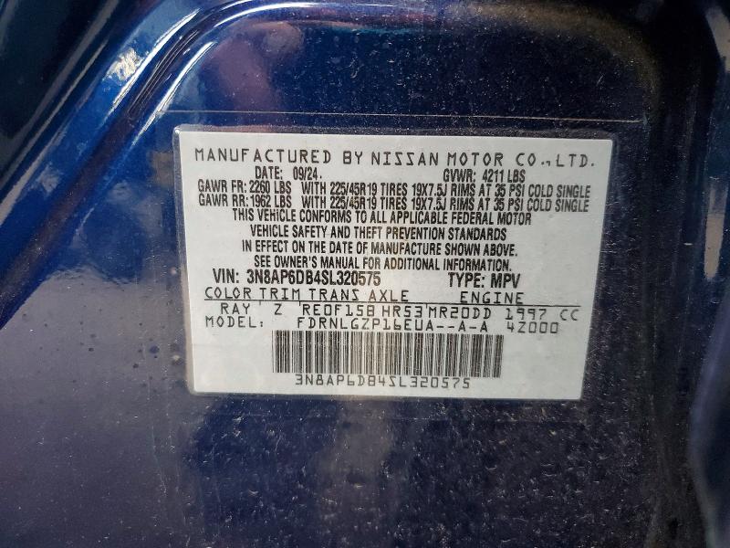 Aukcja sprzedaży 2025 Nissan Kicks, vin: 3N8AP6DB4SL320575, numer aukcji: 67145726