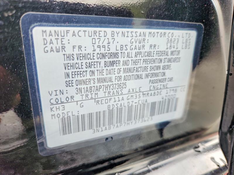 Продаж на аукціоні авто 2017 Nissan Sentra, vin: 3N1AB7AP7HY373625, номер лоту: 69424016