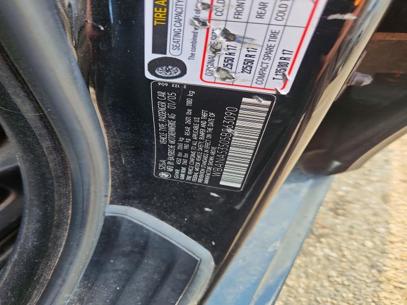 2005 Bmw 525 მანქანა იყიდება აუქციონზე, vin: WBANA53505B863090, აუქციონის ნომერი: 67969636