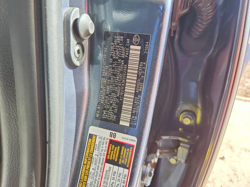 Aukcja sprzedaży 2019 Toyota Avalon Hybrid, vin: 4T1B21FB2KU002986, numer aukcji: 70684476