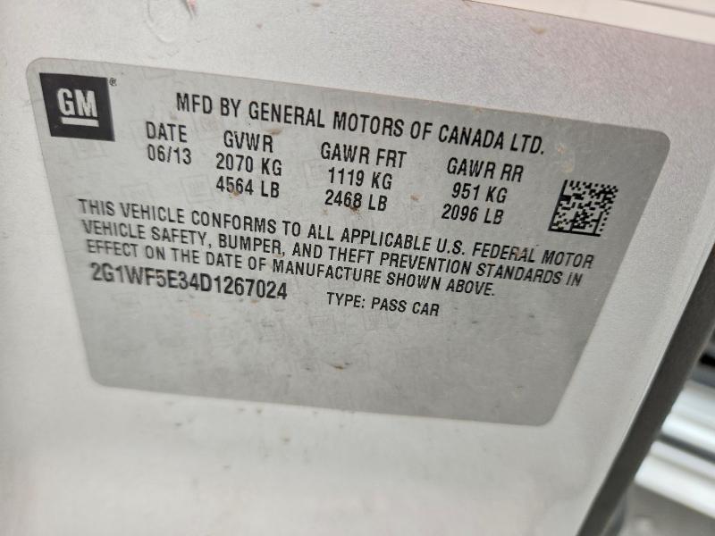 Aukcja sprzedaży 2013 Chevrolet Impala, vin: 2G1WF5E34D1267024, numer aukcji: 70731216