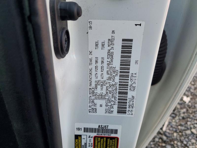 2016 Toyota Tundra მანქანა იყიდება აუქციონზე, vin: 5TFUM5F1XGX064793, აუქციონის ნომერი: 69915316