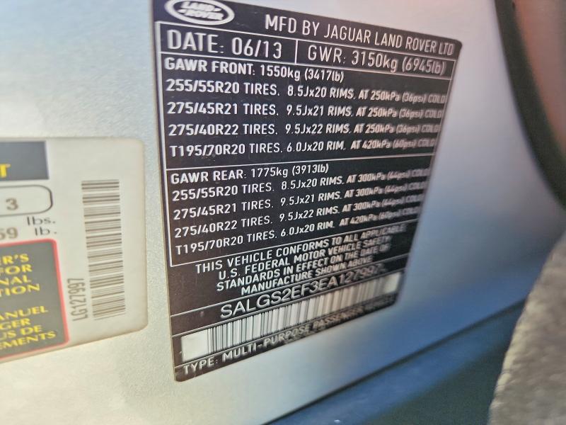 Продаж на аукціоні авто 2014 Land Rover Range Rover, vin: SALGS2EF3EA127997, номер лоту: 67339626