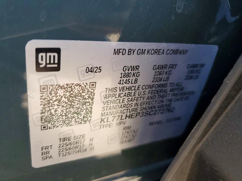 Продаж на аукціоні авто 2025 Chevrolet Trax, vin: KL77LHEP3SC272762, номер лоту: 66985926