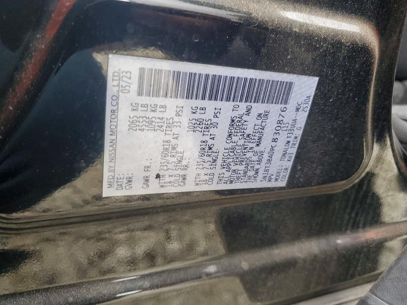 2023 Nissan Rogue მანქანა იყიდება აუქციონზე, vin: 5N1BT3BA0PC830876, აუქციონის ნომერი: 67919386
