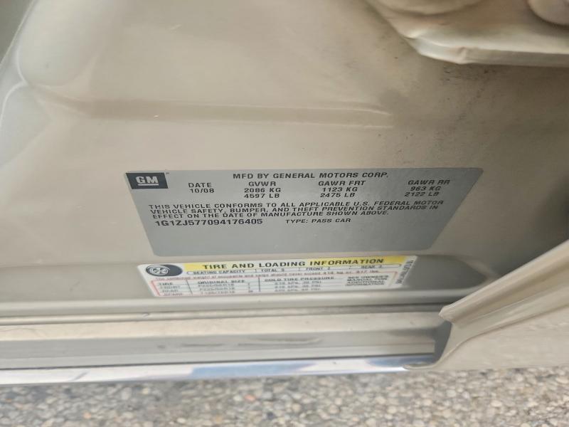 69807126 :رقم المزاد ، 1G1ZJ577094176405 vin ، 2009 Chevrolet Malibu مزاد بيع