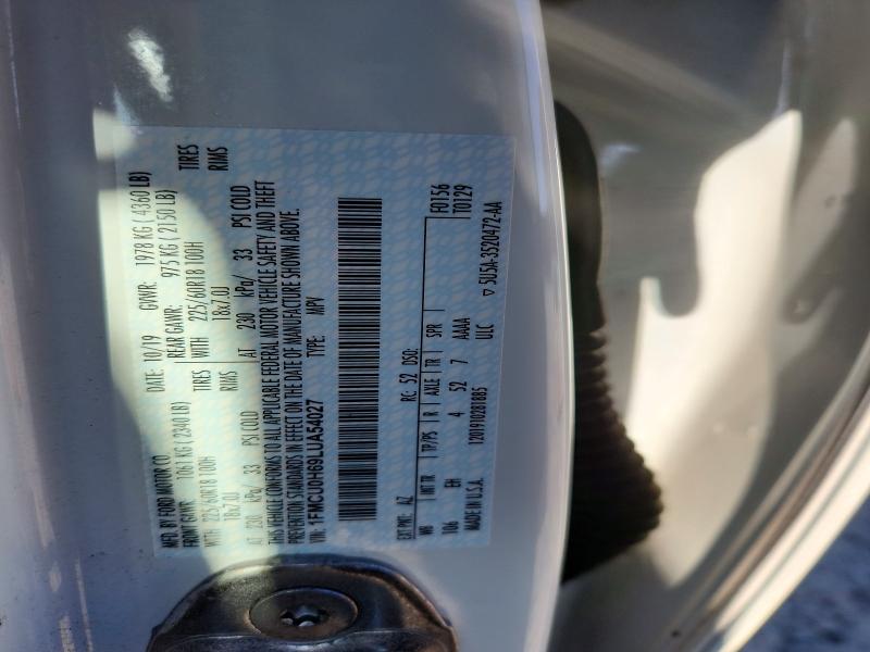 Aukcja sprzedaży 2020 Ford Escape, vin: 1FMCU0H69LUA54027, numer aukcji: 68241476