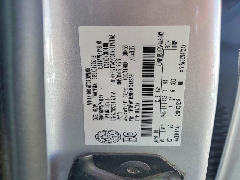 Aukcja sprzedaży 2019 Ford F150, vin: 1FTFW1E58KKD18989, numer aukcji: 67095796