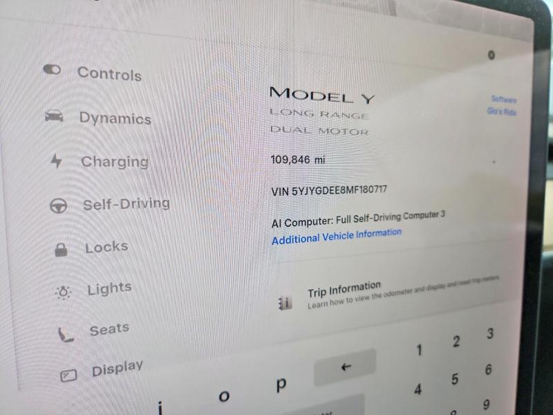 Продажа на аукционе авто 2021 Tesla Model Y, vin: 5YJYGDEE8MF180717, номер лота: 69714446