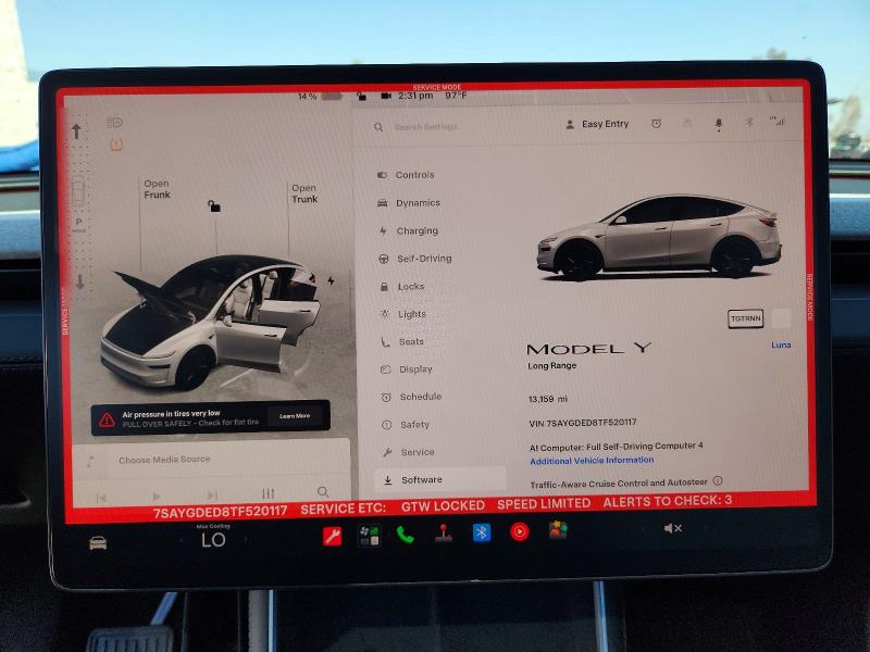 Продаж на аукціоні авто 2026 Tesla Model Y, vin: 7SAYGDED8TF520117, номер лоту: 69523276