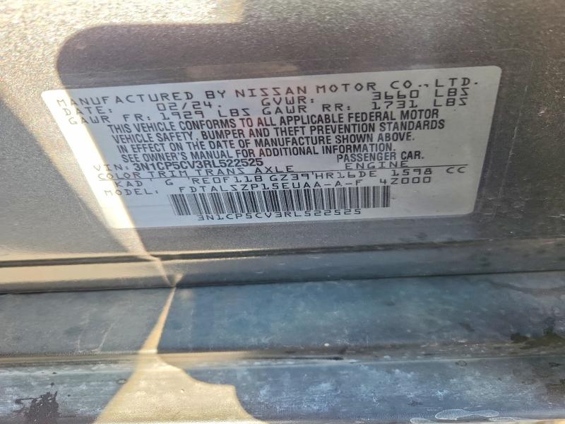 68648576 :رقم المزاد ، 3N1CP5CV3RL522525 vin ، 2024 Nissan Kicks مزاد بيع
