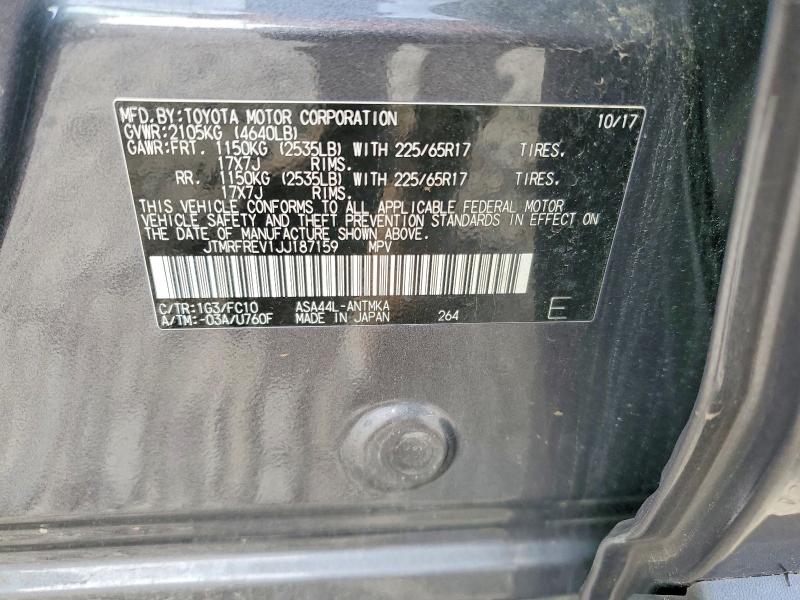 Продажа на аукционе авто 2018 Toyota Rav4, vin: JTMRFREV1JJ187159, номер лота: 68420436