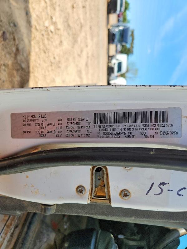 68152806 :رقم المزاد ، 3C63R3GL0JG267437 vin ، 2018 Ram 3500 مزاد بيع