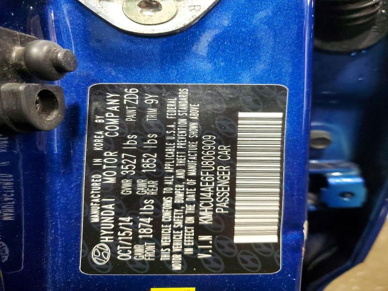 Продажа на аукционе авто 2015 Hyundai Accent, vin: KMHCU4AE6FU806909, номер лота: 69860556