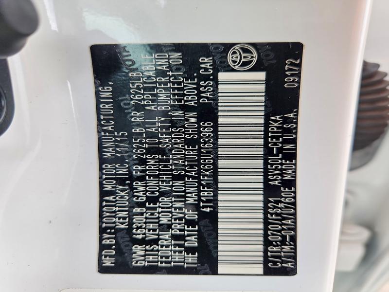70930546 :رقم المزاد ، 4T1BF1FK6GU163966 vin ، 2016 Toyota Camry مزاد بيع