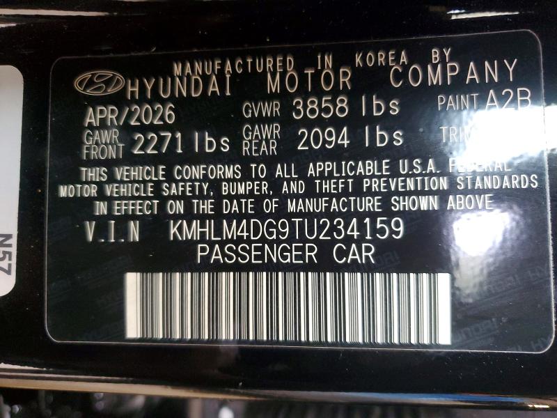 Aukcja sprzedaży 2026 Hyundai Elantra, vin: KMHLM4DG9TU234159, numer aukcji: 70815266