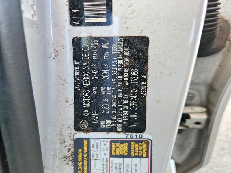 68883046 :رقم المزاد ، 3KPF24AD2LE162088 vin ، 2020 Kia Forte مزاد بيع