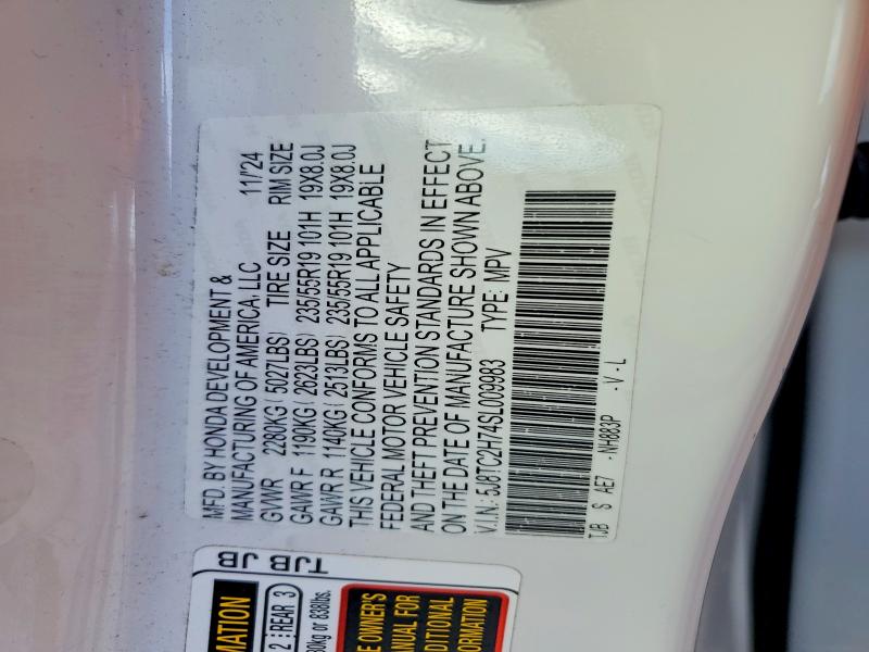 Aukcja sprzedaży 2025 Acura Rdx, vin: 5J8TC2H74SL009983, numer aukcji: 70516466