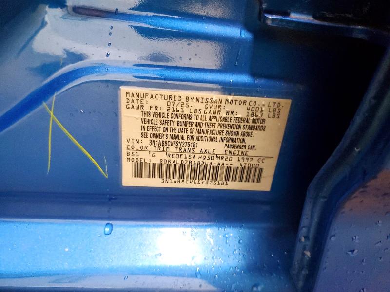 2025 Nissan Sentra მანქანა იყიდება აუქციონზე, vin: 3N1AB8CV6SY375181, აუქციონის ნომერი: 71366936