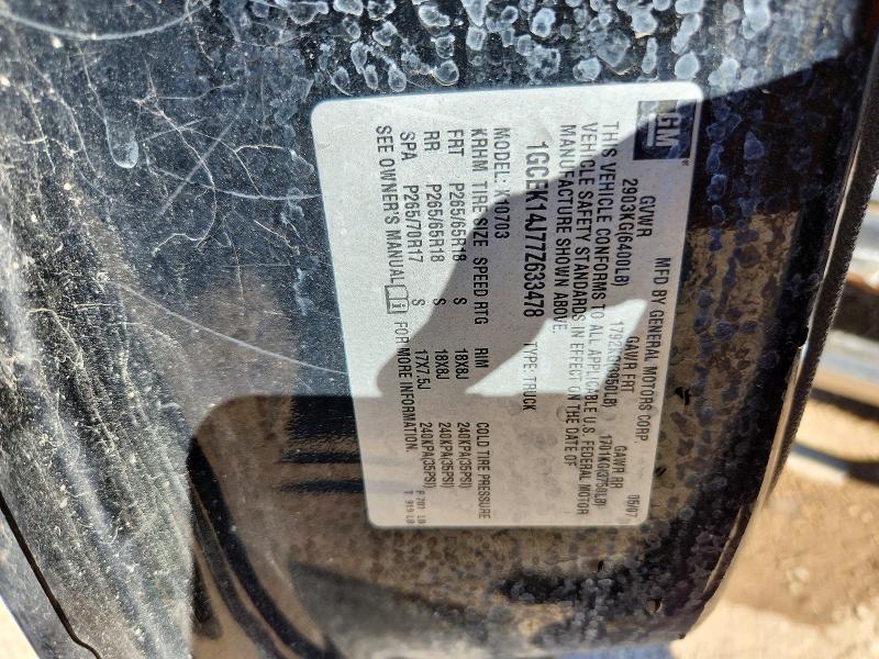 Продаж на аукціоні авто 2007 Chevrolet Silverado, vin: 1GCEK14J77Z633478, номер лоту: 69135376