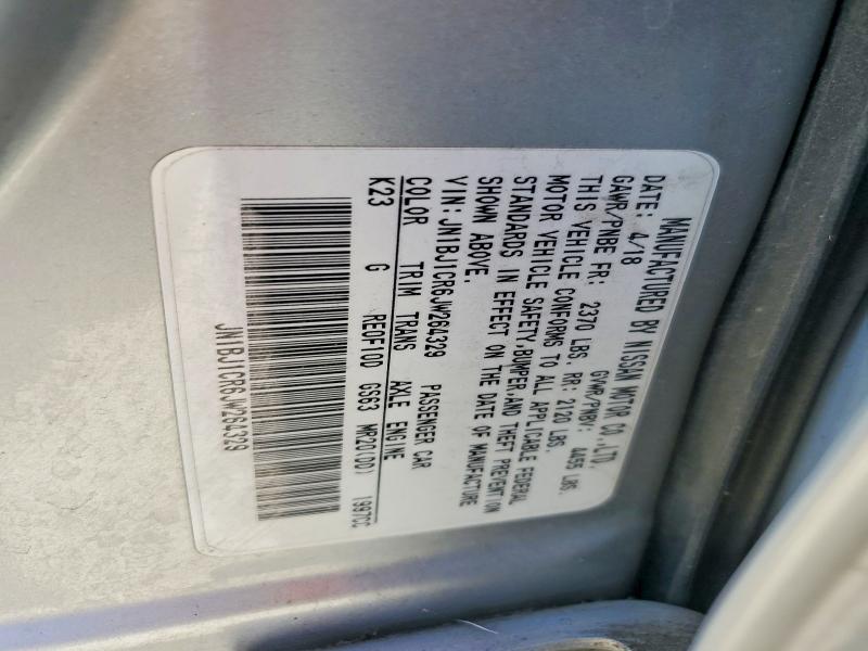 2018 Nissan Rogue Sport მანქანა იყიდება აუქციონზე, vin: JN1BJ1CR6JW264329, აუქციონის ნომერი: 68262516