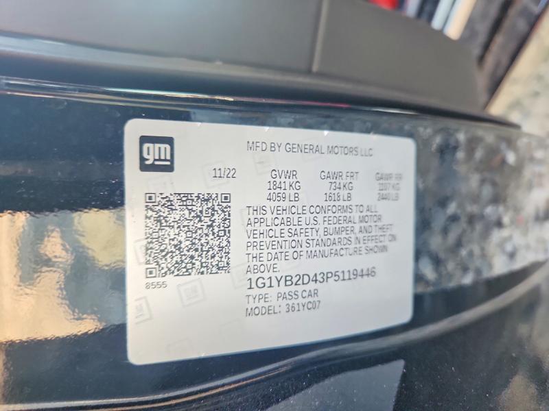 Продажа на аукционе авто 2023 Chevrolet Corvette, vin: 1G1YB2D43P5119446, номер лота: 68230366