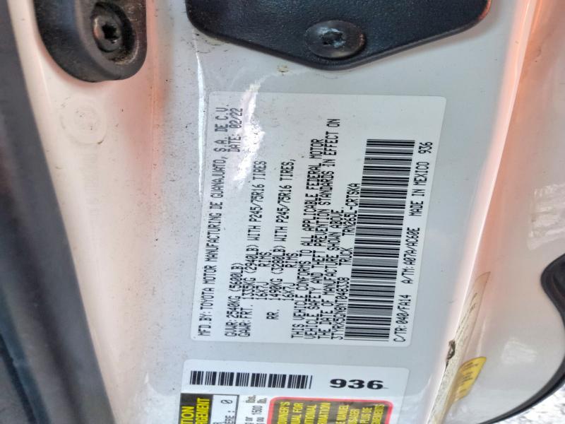 2022 Toyota Tacoma მანქანა იყიდება აუქციონზე, vin: 3TYRX5GN8NT048338, აუქციონის ნომერი: 69024766