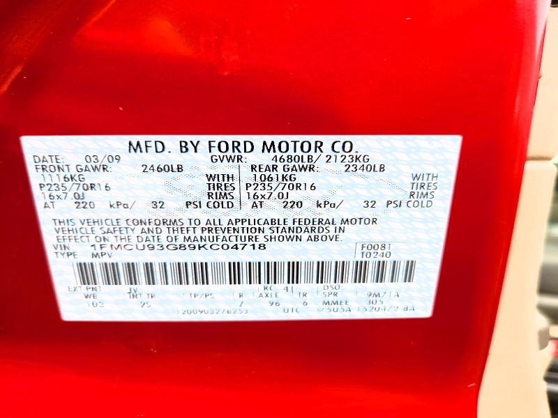 Aukcja sprzedaży 2009 Ford Escape, vin: 1FMCU93G89KC04718, numer aukcji: 69759546
