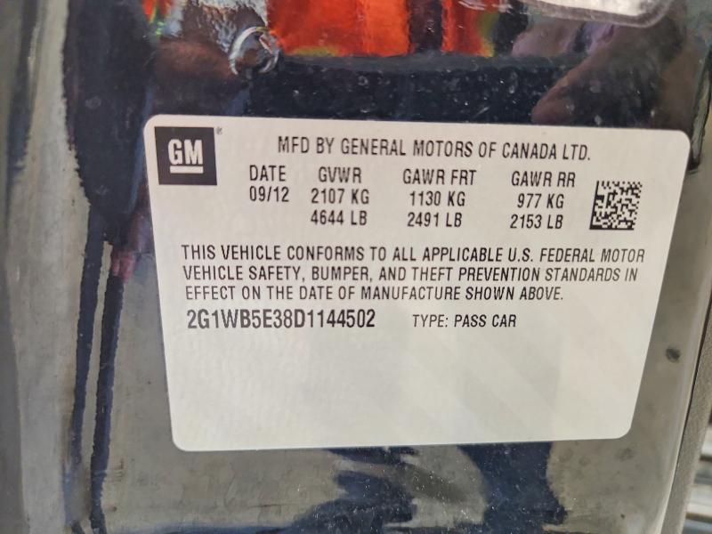 Aukcja sprzedaży 2013 Chevrolet Impala, vin: 2G1WB5E38D1144502, numer aukcji: 70802766