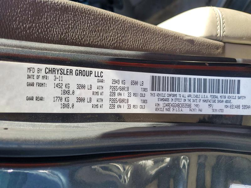 Продаж на аукціоні авто 2011 Dodge Durango, vin: 1D4RE4GGXBC653586, номер лоту: 68348426