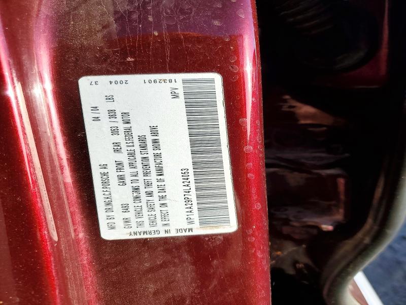 Продаж на аукціоні авто 2004 Porsche Cayenne, vin: WP1AA29P74LA24053, номер лоту: 70544046