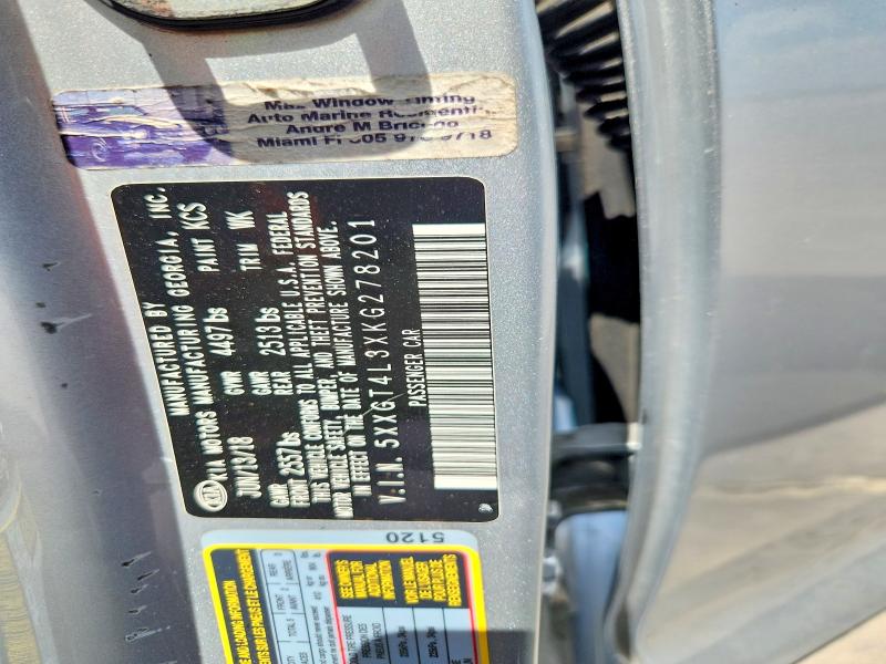 65637626 :رقم المزاد ، 5XXGT4L3XKG278201 vin ، 2019 Kia Optima مزاد بيع