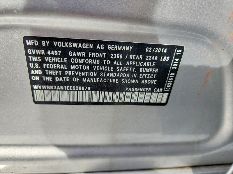 Продажа на аукционе авто 2014 Volkswagen Cc, vin: WVWBN7AN1EE526676, номер лота: 67441926