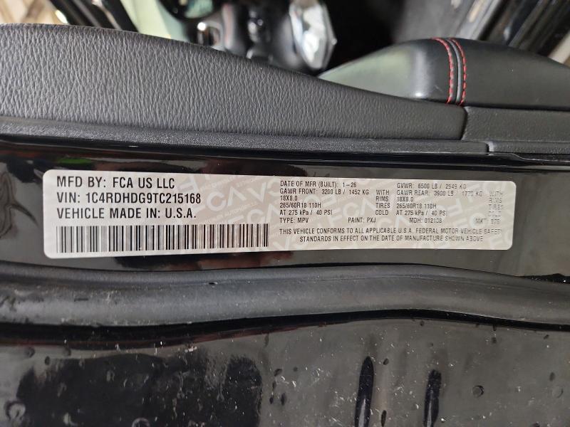 Продажа на аукционе авто 2026 Dodge Durango, vin: 1C4RDHDG9TC215168, номер лота: 70731276