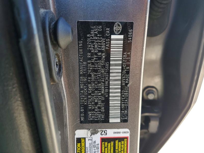 Продаж на аукціоні авто 2019 Toyota Camry, vin: 4T1B11HK3KU715685, номер лоту: 69455636