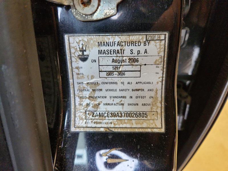 Продажа на аукционе авто 2007 Maserati Quattroporte, vin: ZAMCE39A370026805, номер лота: 70647696