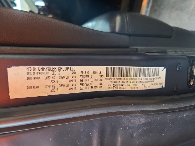 Продажа на аукционе авто 2013 Dodge Durango, vin: 1C4RDJDG4DC658241, номер лота: 68598866